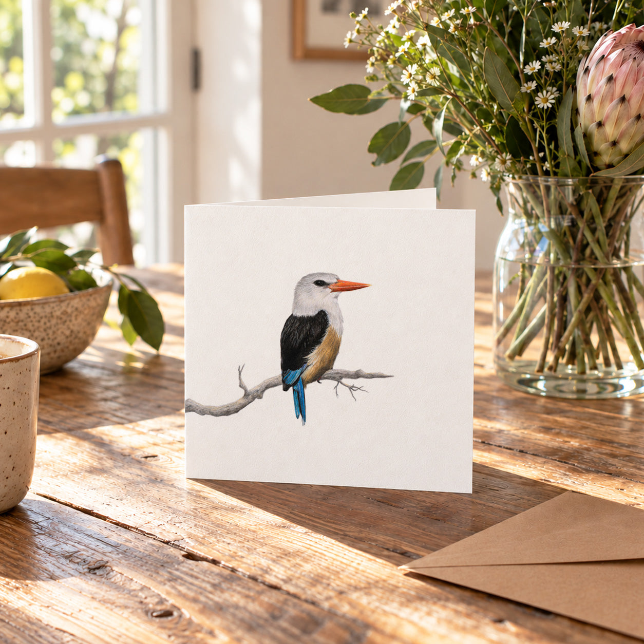 Grey Headed Kingfisher Greeting Card - GHK