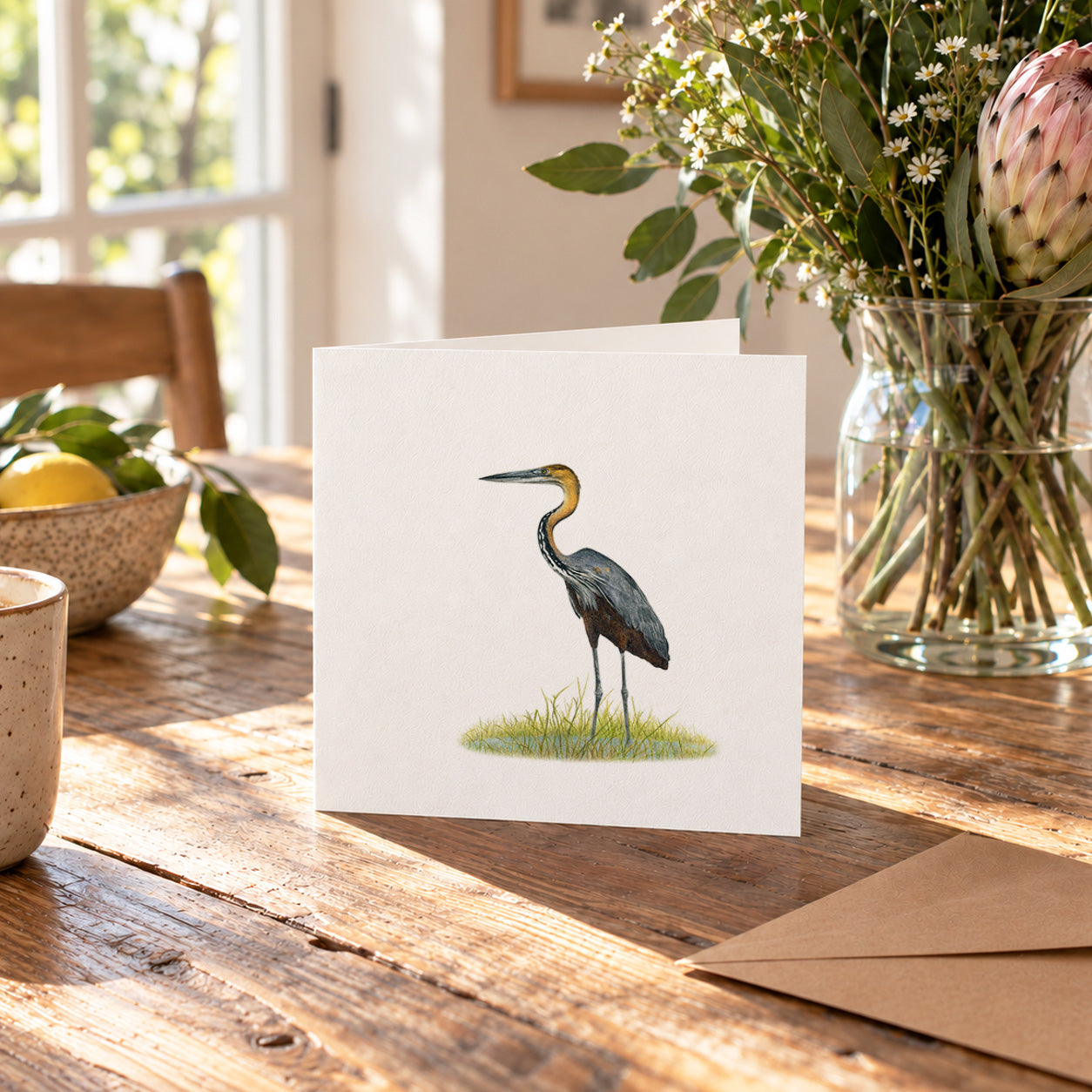 Goliath Heron Greeting Card - GH