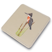 Giant Kingfisher Leather Coaster