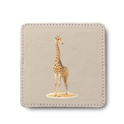 Giraffe leather coaster by South African wildlife artist Matthew Bell