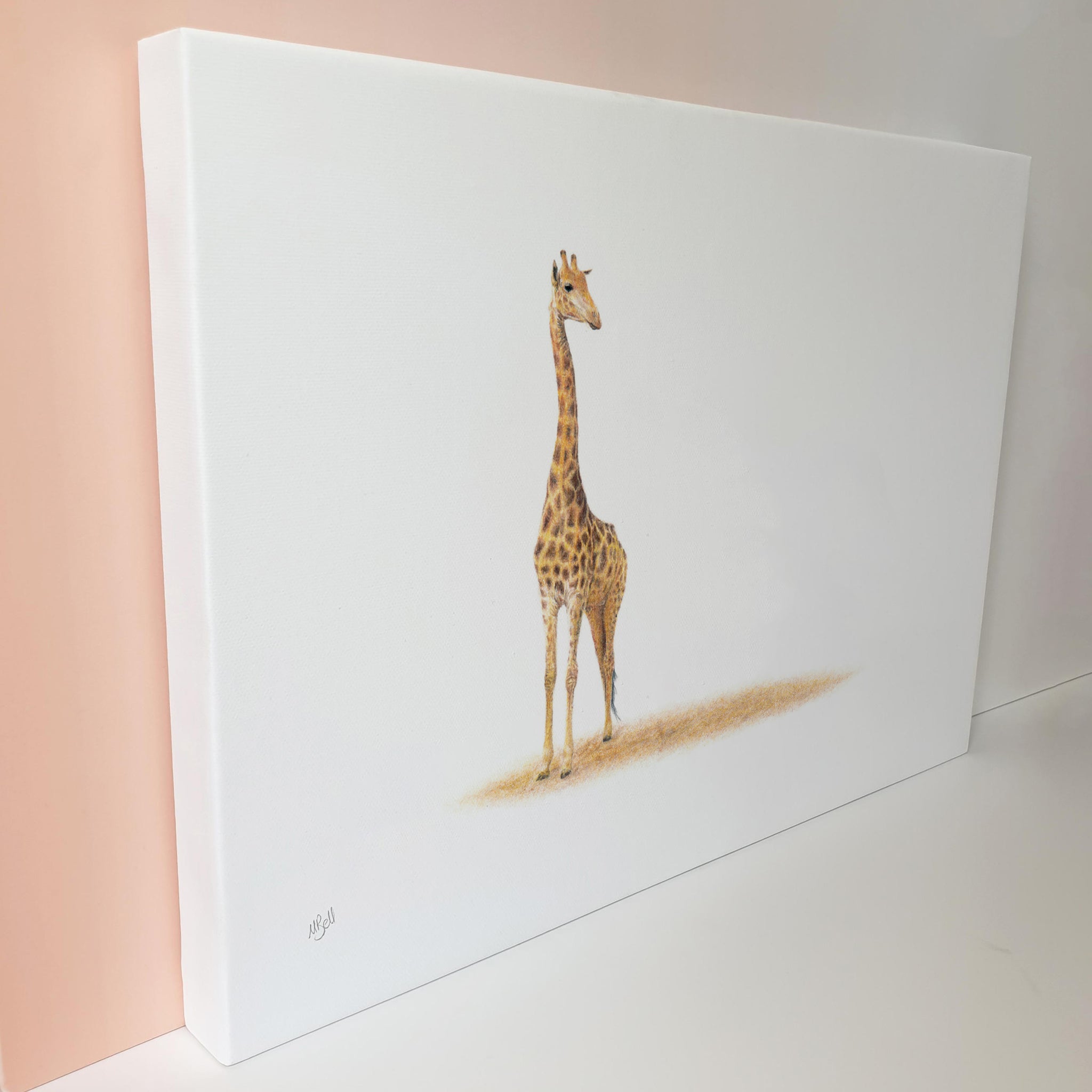 Giraffe wildlife art on canvas print artwork