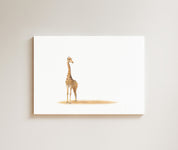 Giraffe drawing on canvas by South African wildlife artist Matthew Bell
