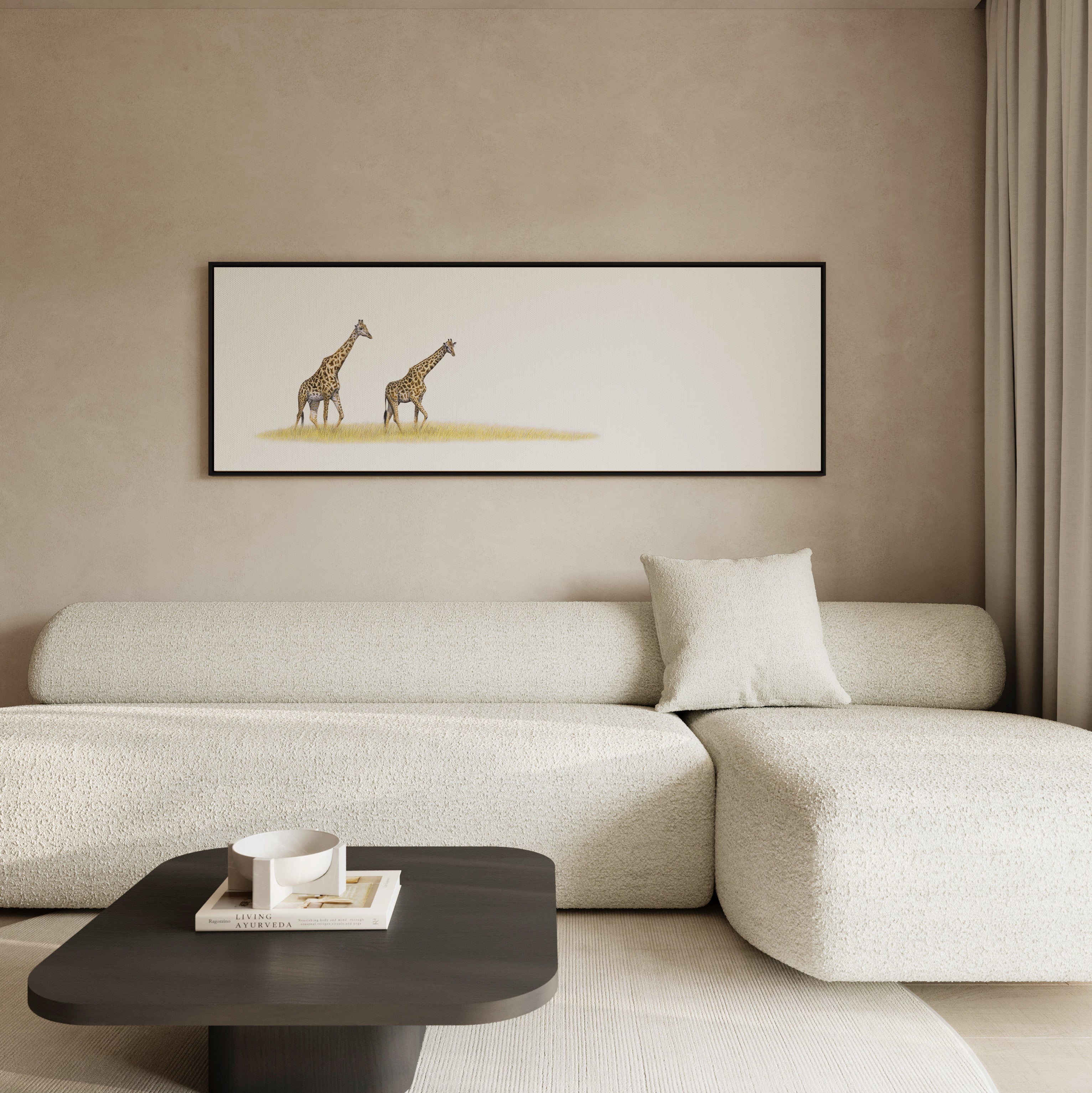 Giraffe Pair Panorama