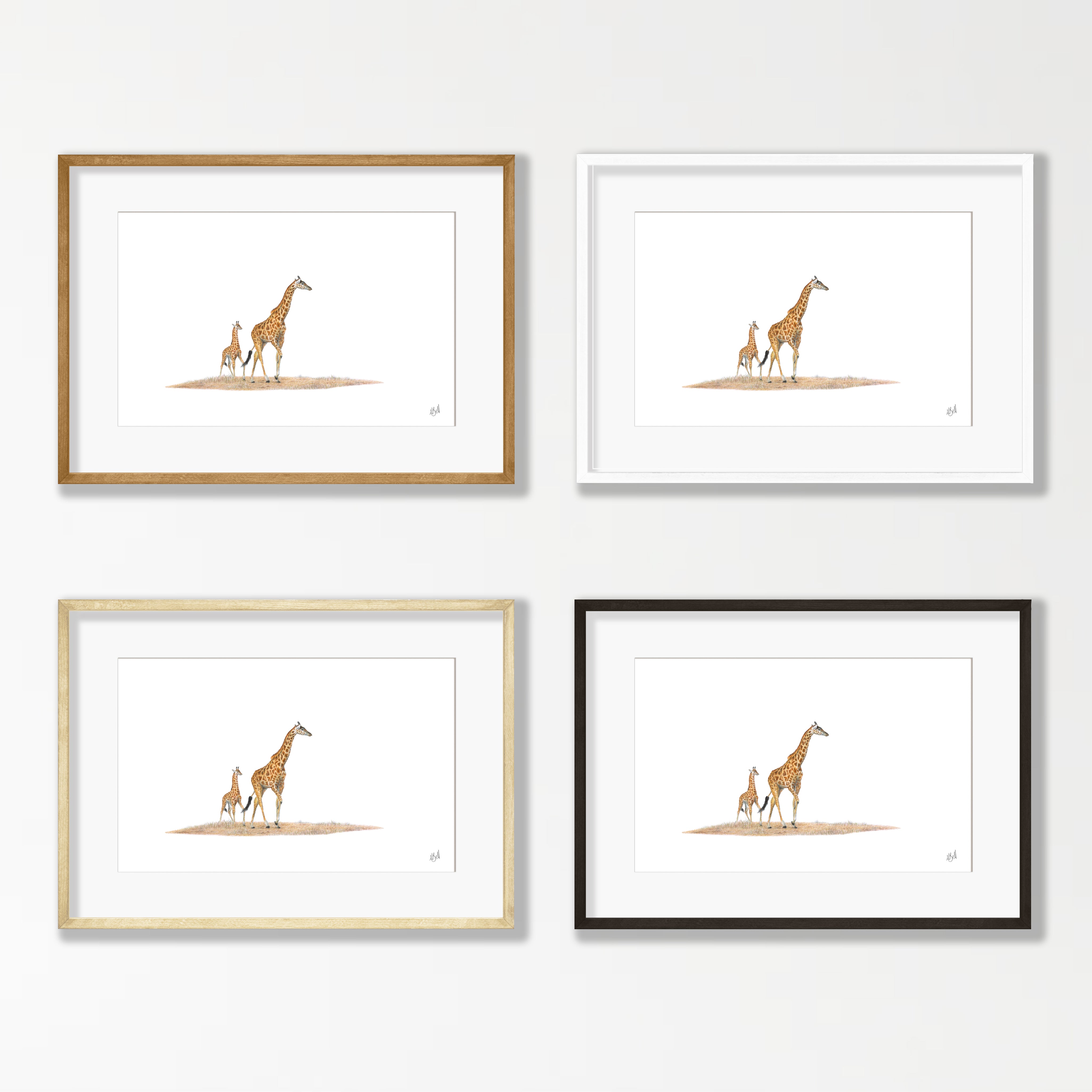 Giraffe Mother and Baby - GRF4