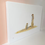 Kalahari Ground Squirrels South African wildlife art on canvas