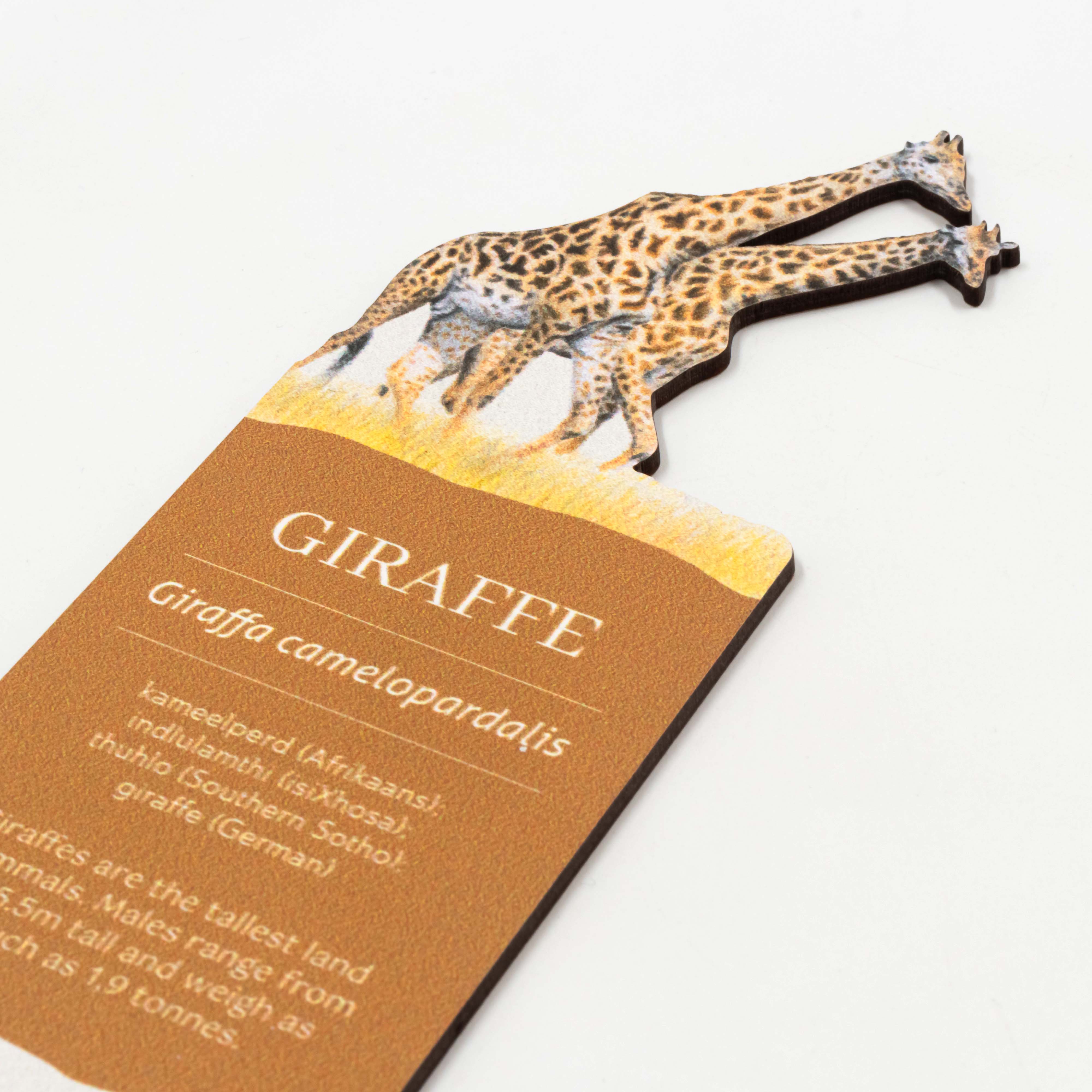 Giraffes Wooden Bookmark