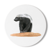 Honey Badger Wooden Coaster - HB
