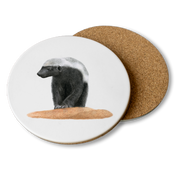 Honey Badger Wooden Coaster - HB
