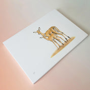 Mother and baby impalas on canvas artwork