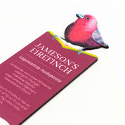 Jameson's Firefinch Wooden Bookmark