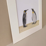 King Penguin pair bird artwork drawing