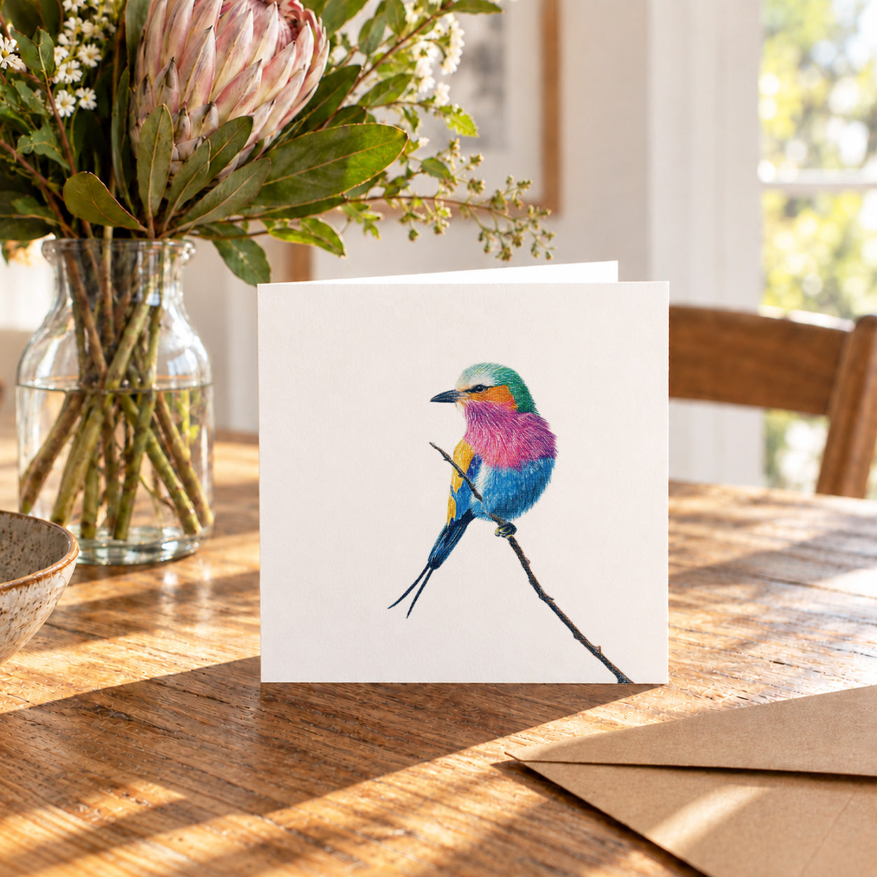 Lilac Breasted Roller Greeting Card - LBR2