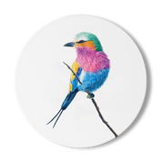Lilac Breasted Roller Wooden Coaster - LBR2