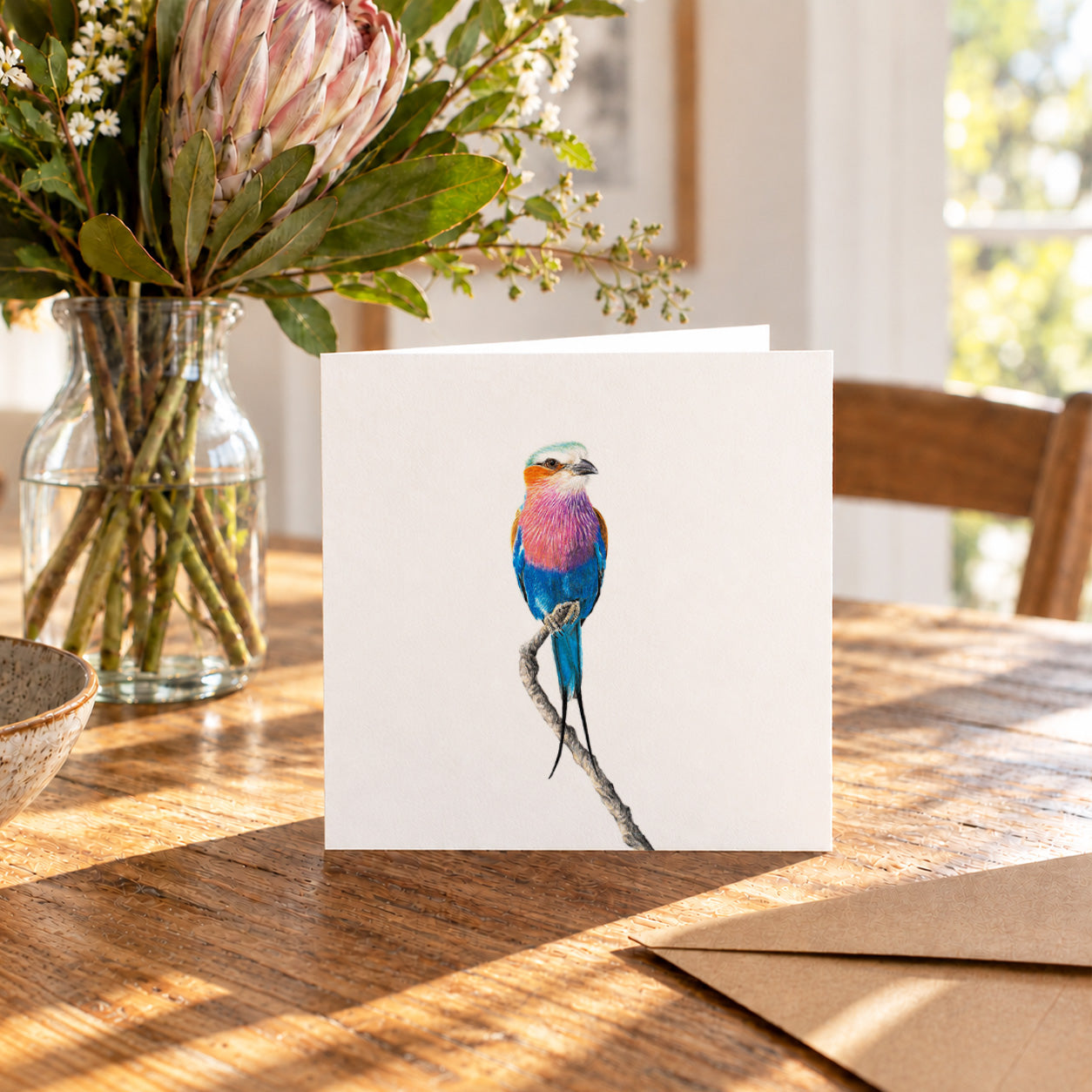 Lilac Breasted Roller Greeting Card - LBR4