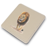 Lion Leather Coaster