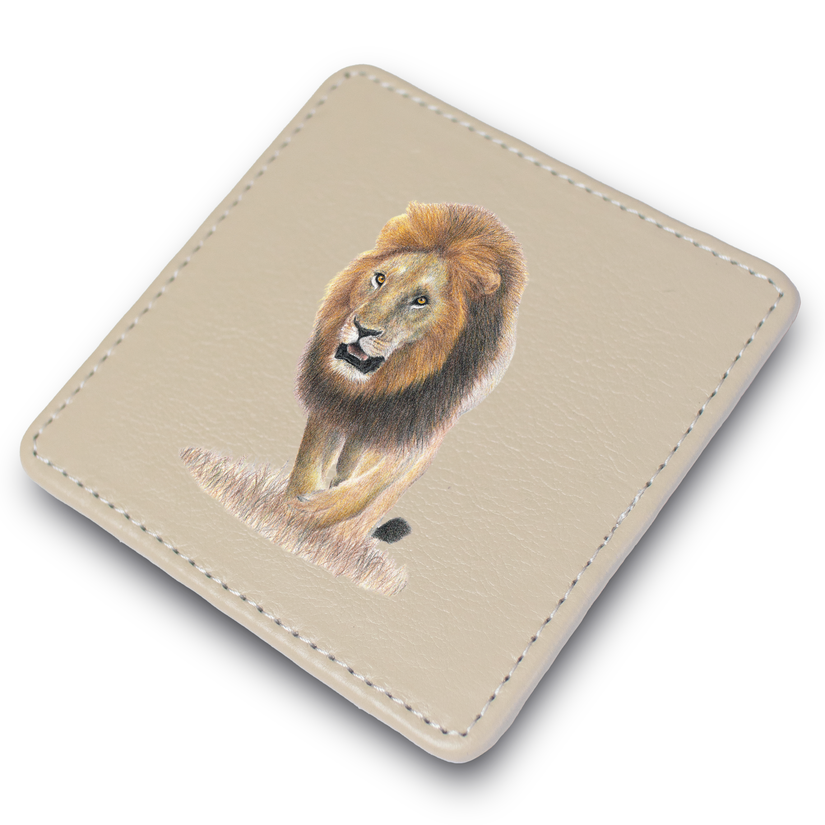 Lion Leather Coaster