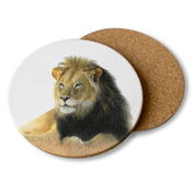 Male Lion Wooden Coaster - LN5
