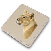 Lioness Leather Coaster