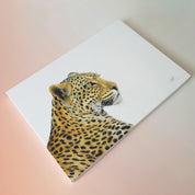 Leopard portrait nature artwork stretched onto canvas