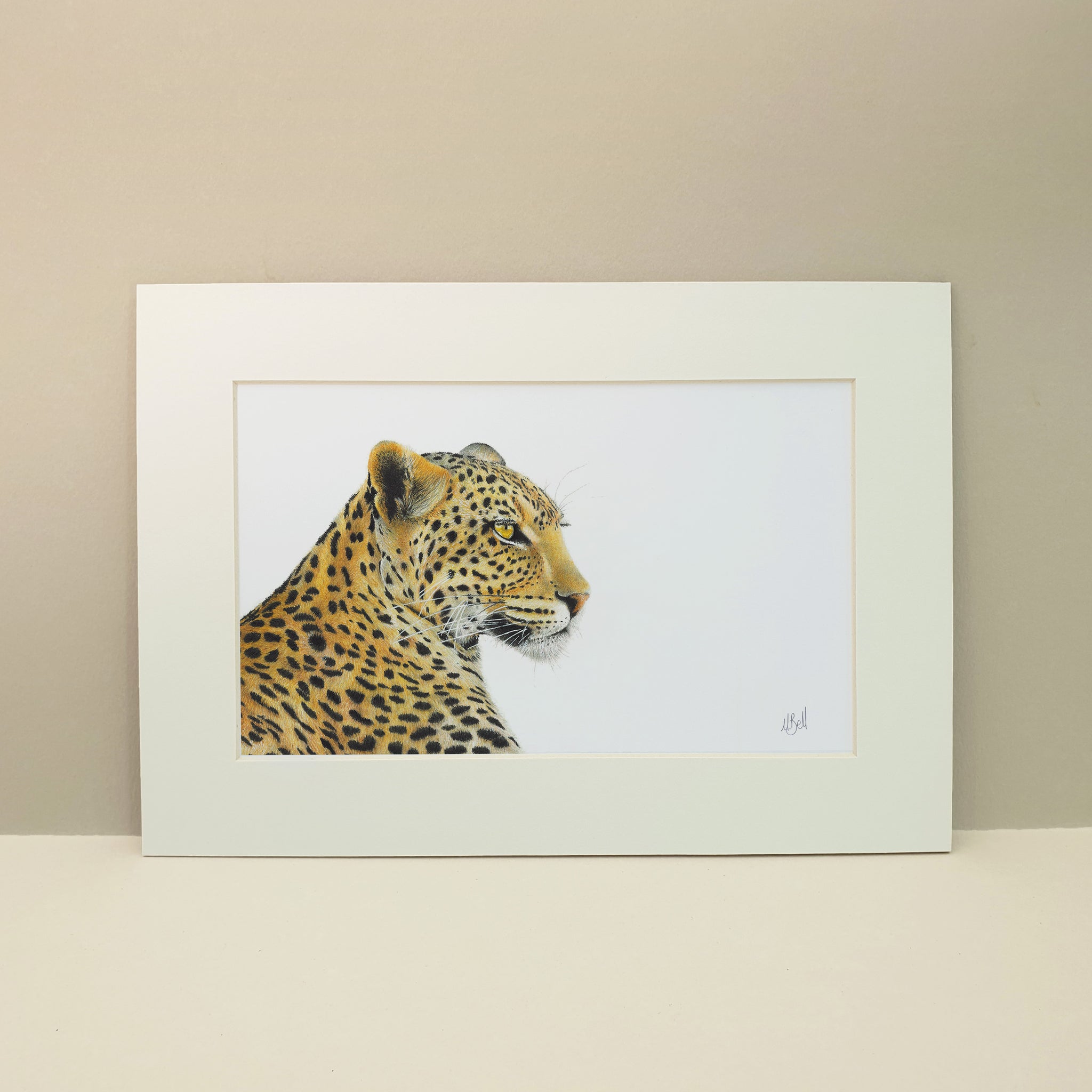 Leopard profile portrait artwork