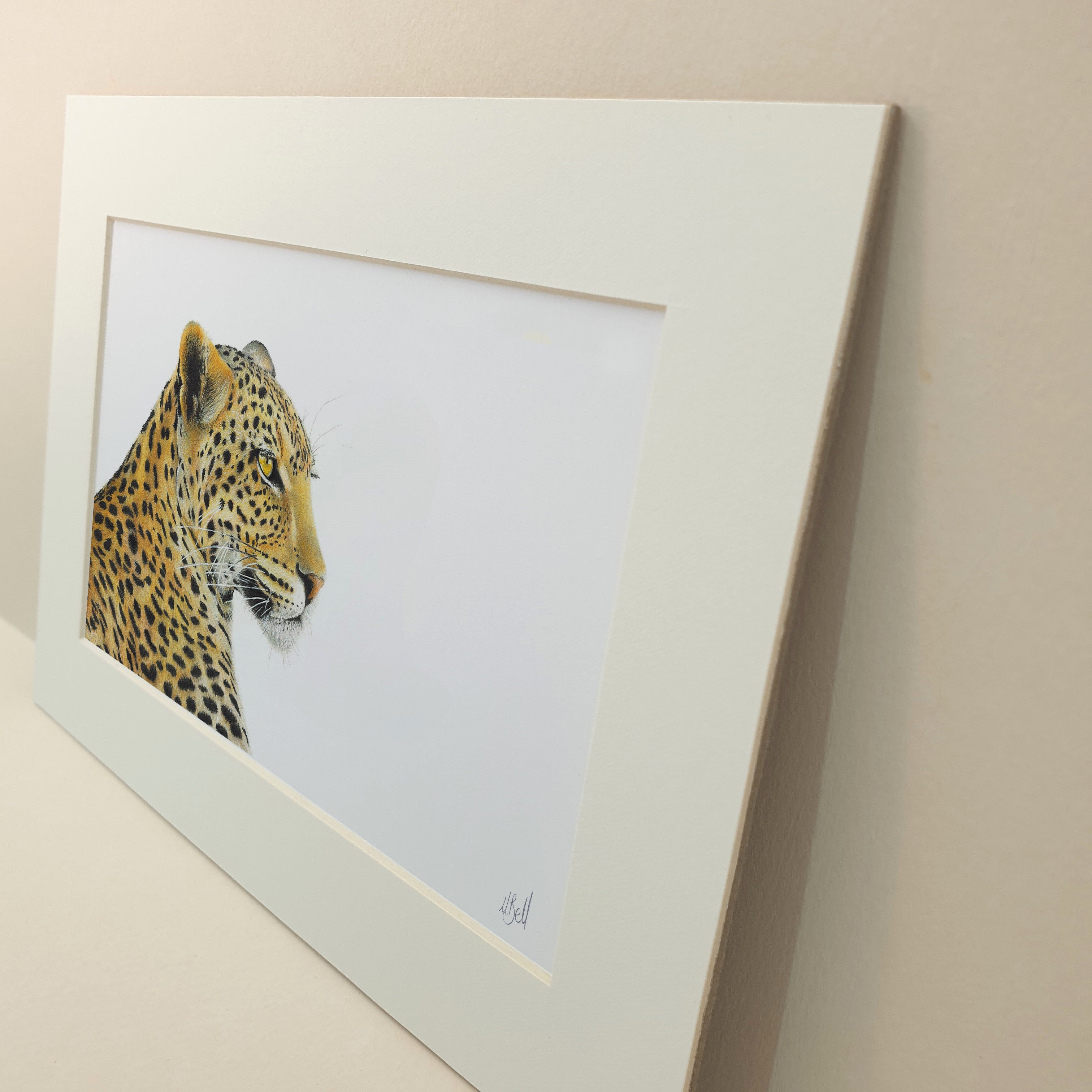 Leopard profile portrait artwork