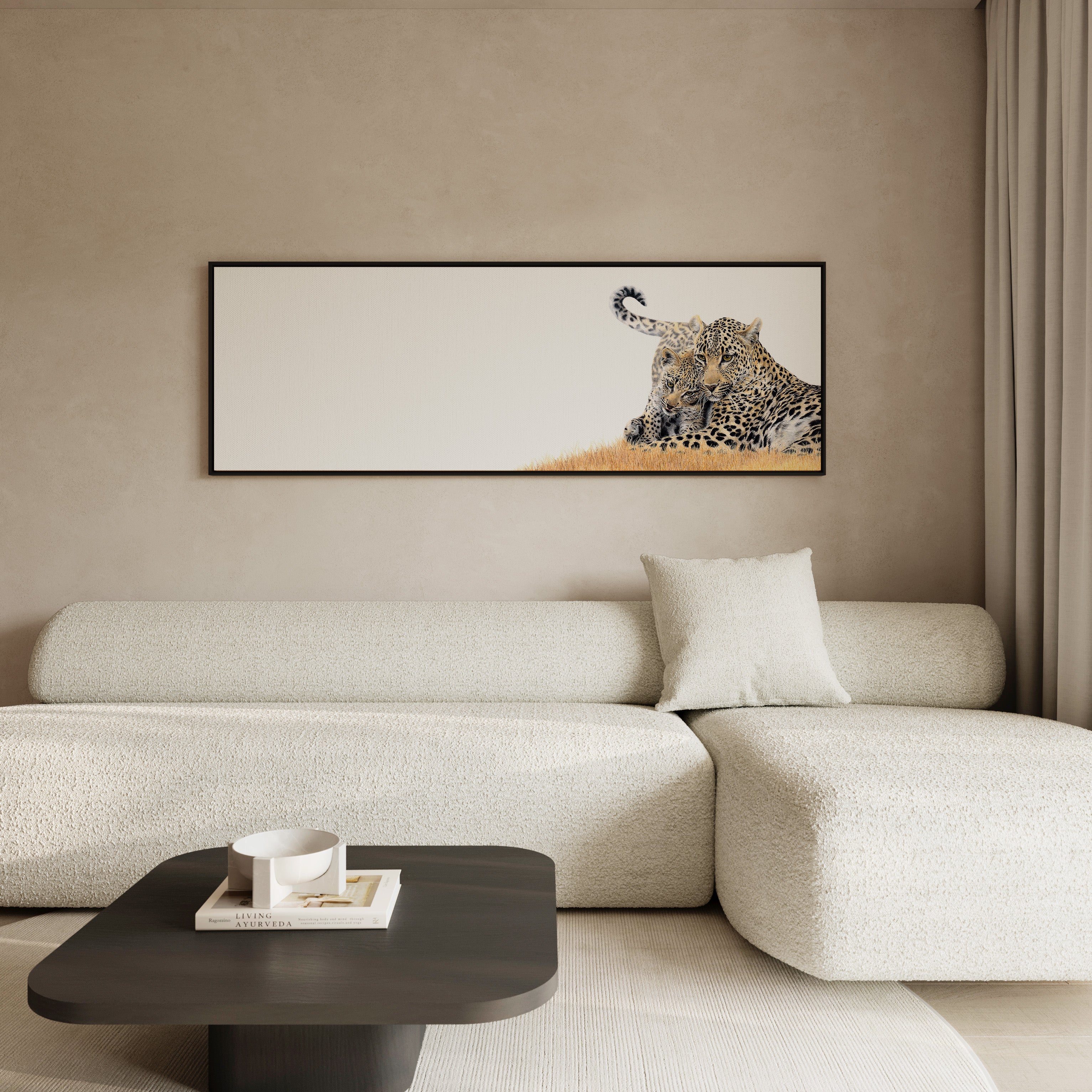 Leopard Mother & Cub Panorama