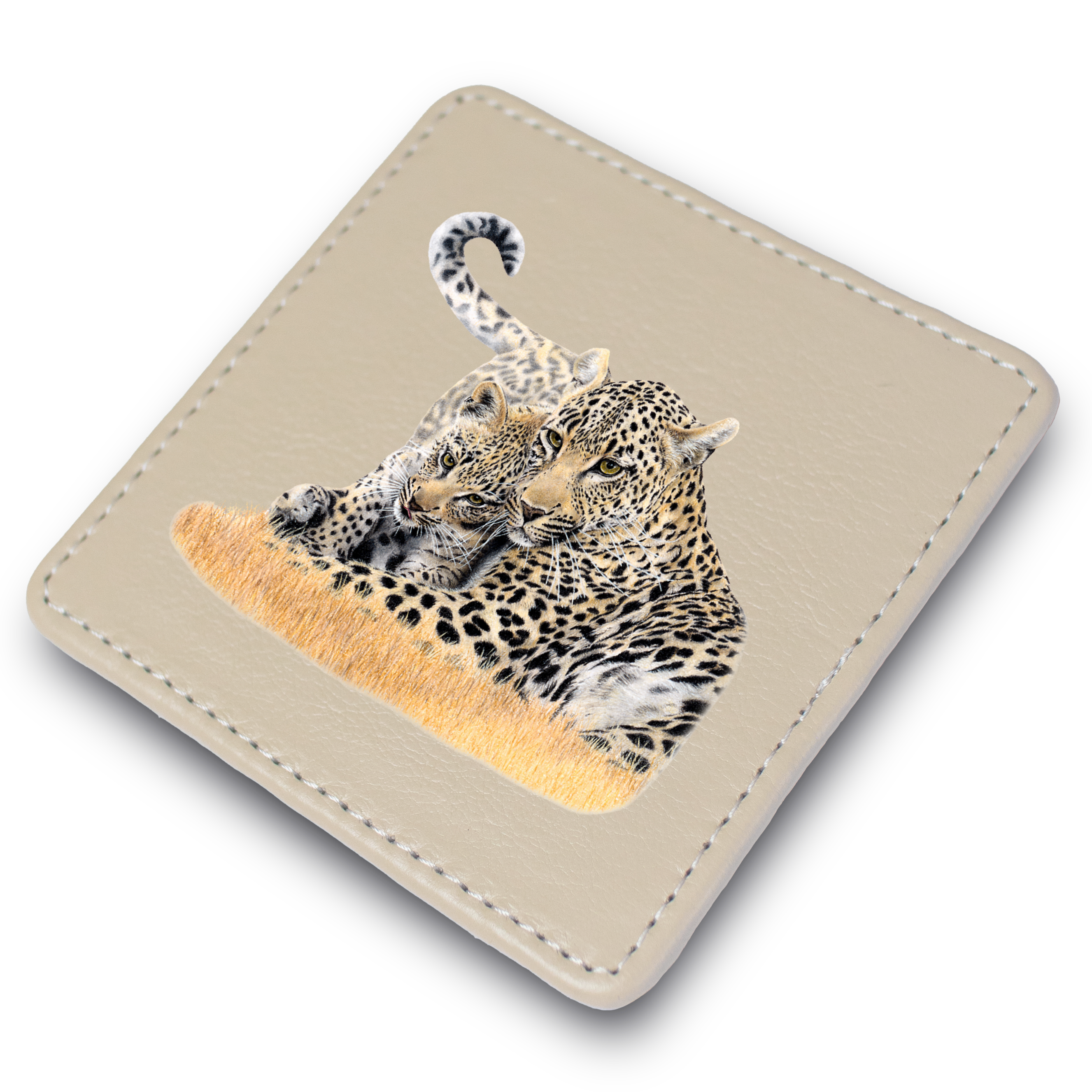 Leopard Leather Coaster
