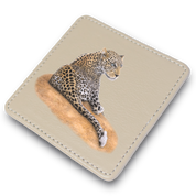 Leopard Leather Coaster