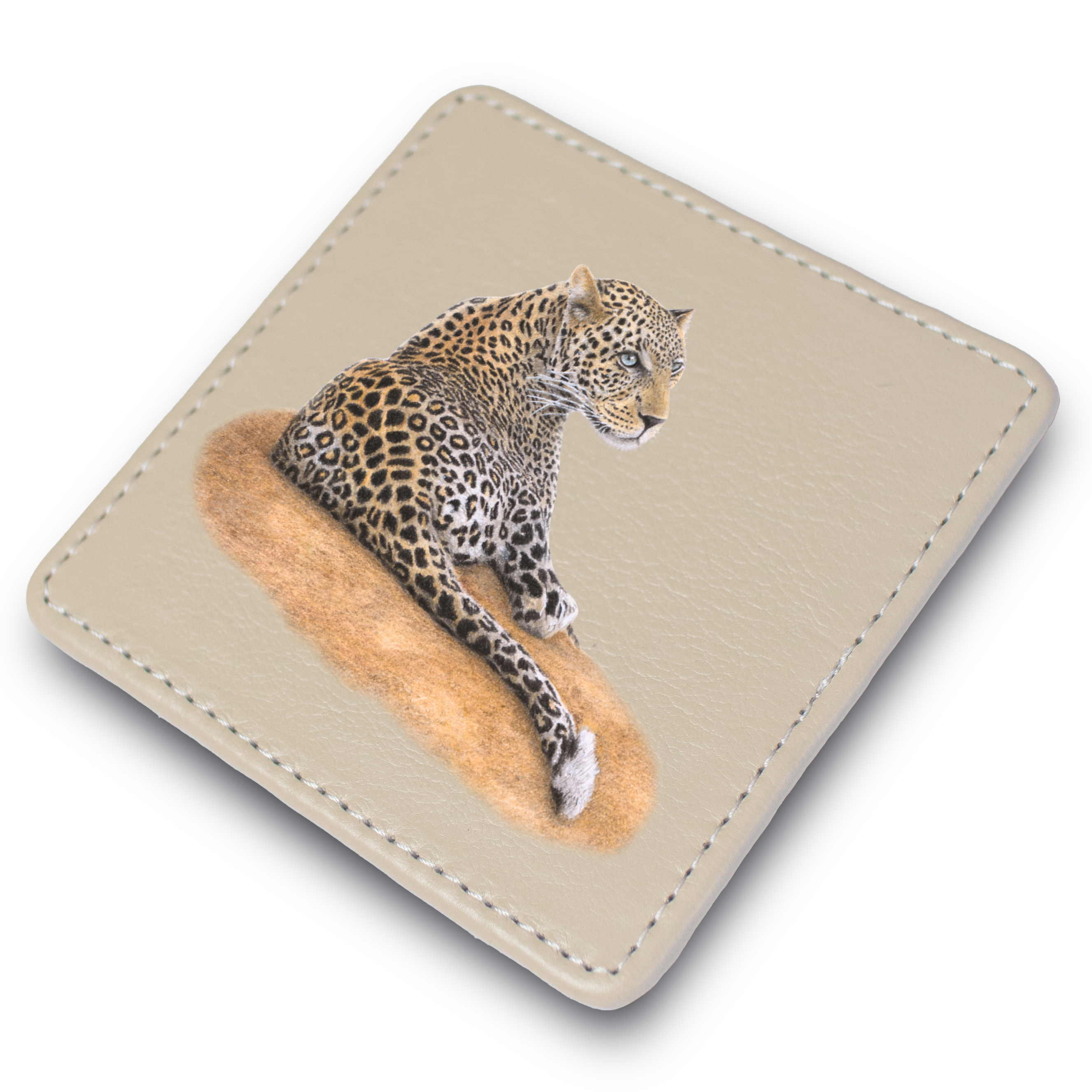 Leopard Leather Coaster