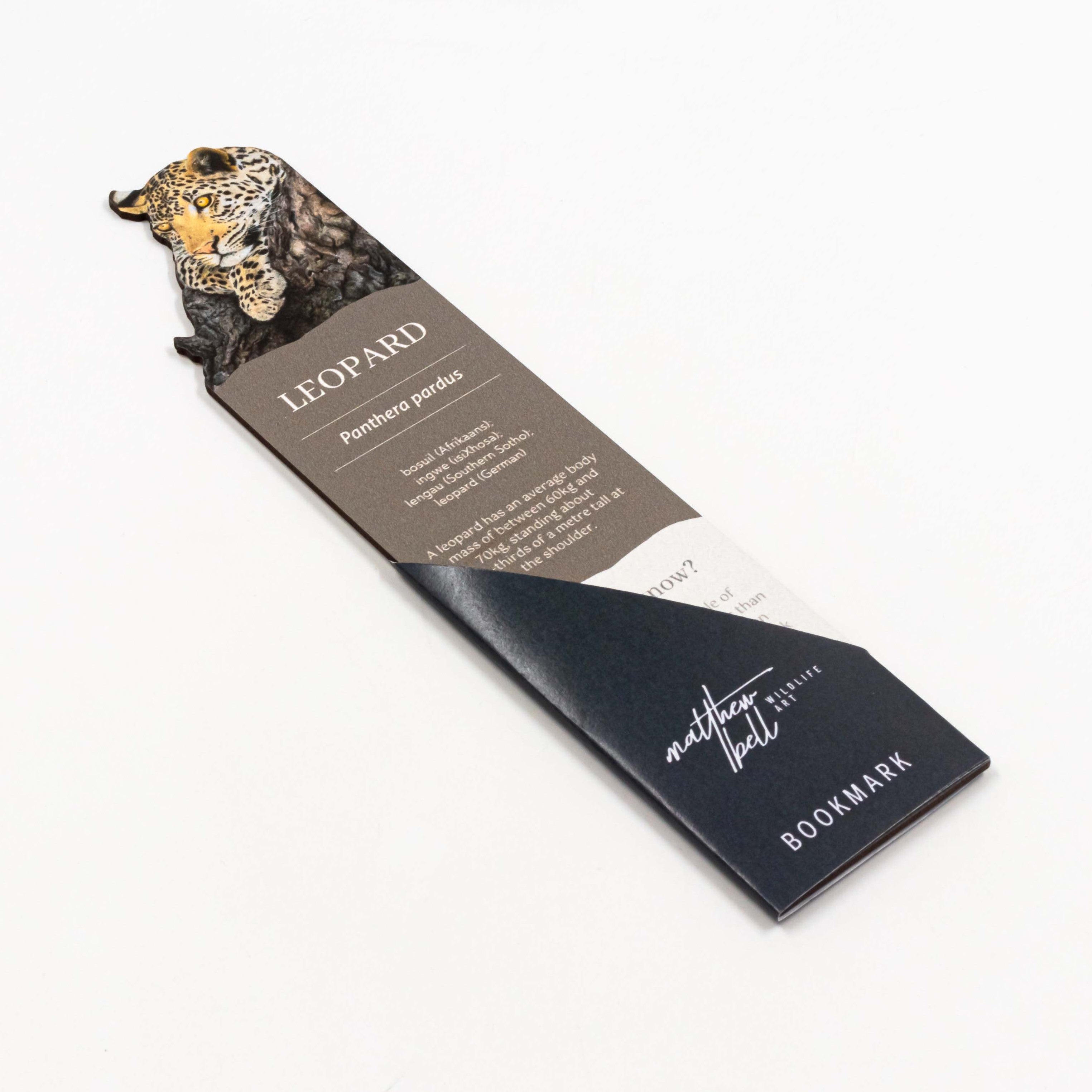 Leopard Wooden Bookmark