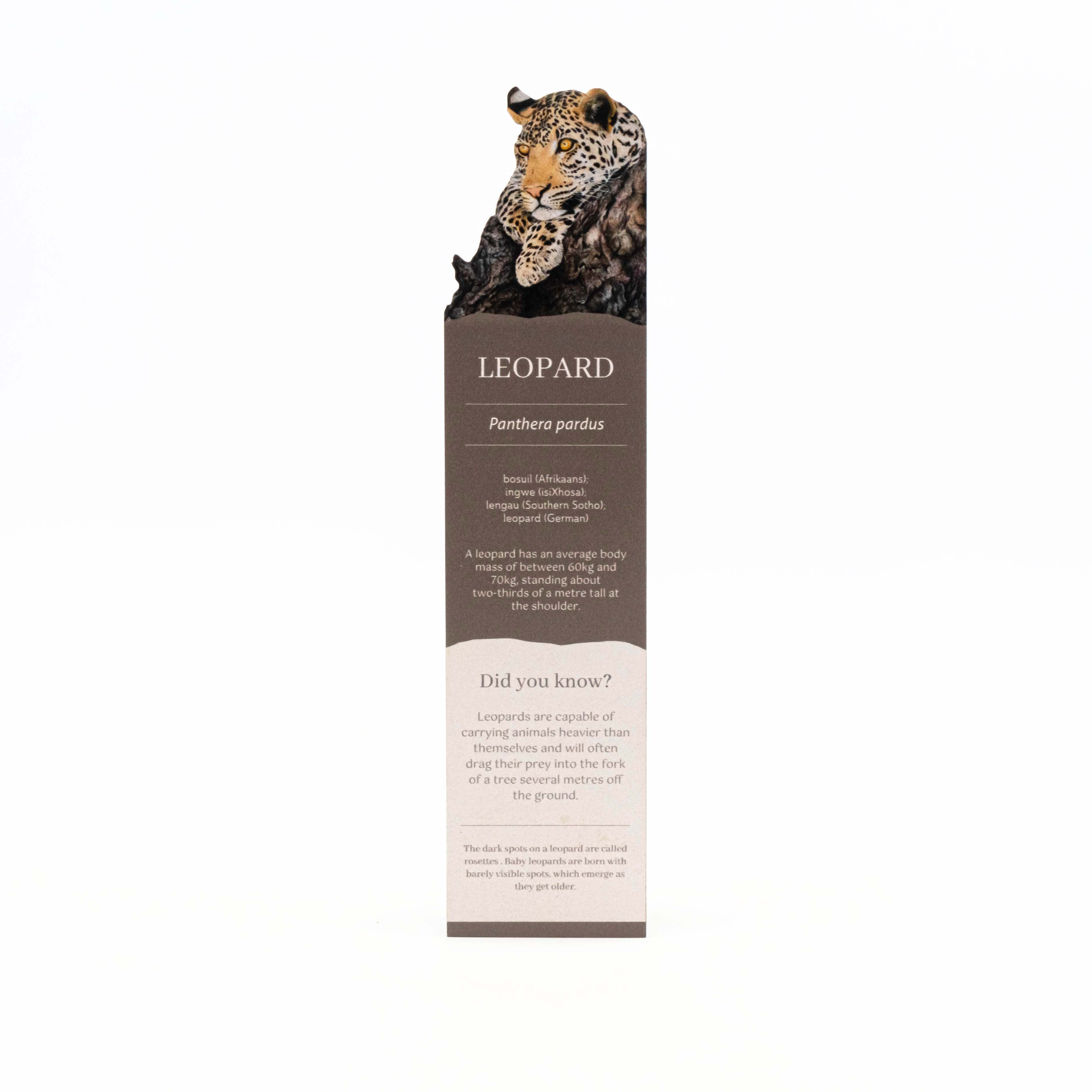 Leopard Wooden Bookmark