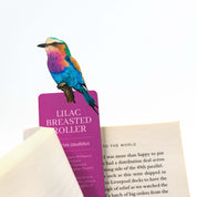 Lilac Breasted Roller Wooden Bookmark