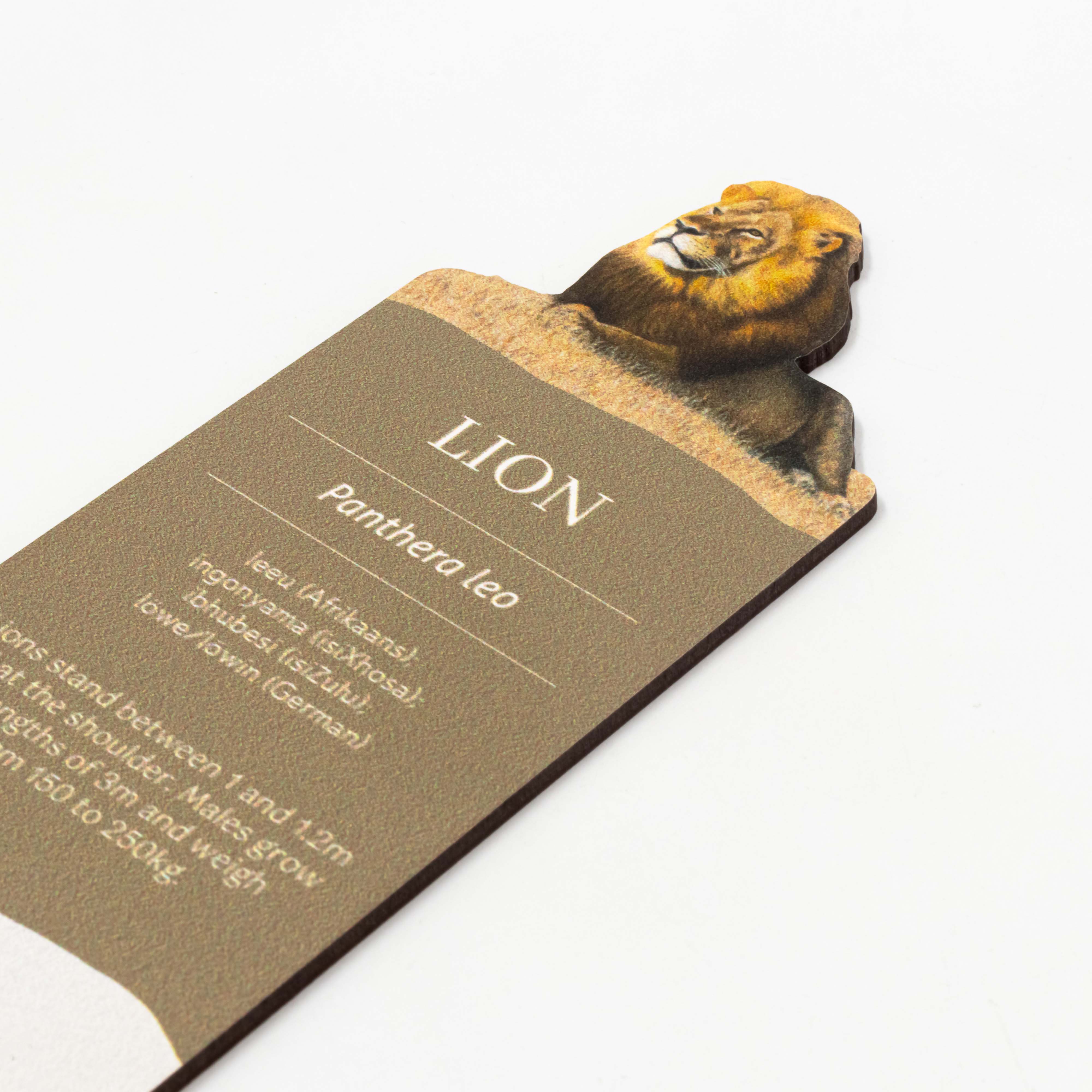 Lion Wooden Bookmark