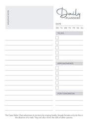 Birds of South Africa Daily Planner