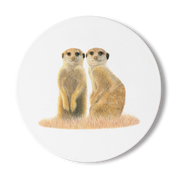 Meerkats Wooden Coaster - MRK2