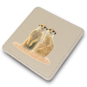 Meerkat Leather Coaster