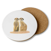Meerkats Wooden Coaster - MRK2