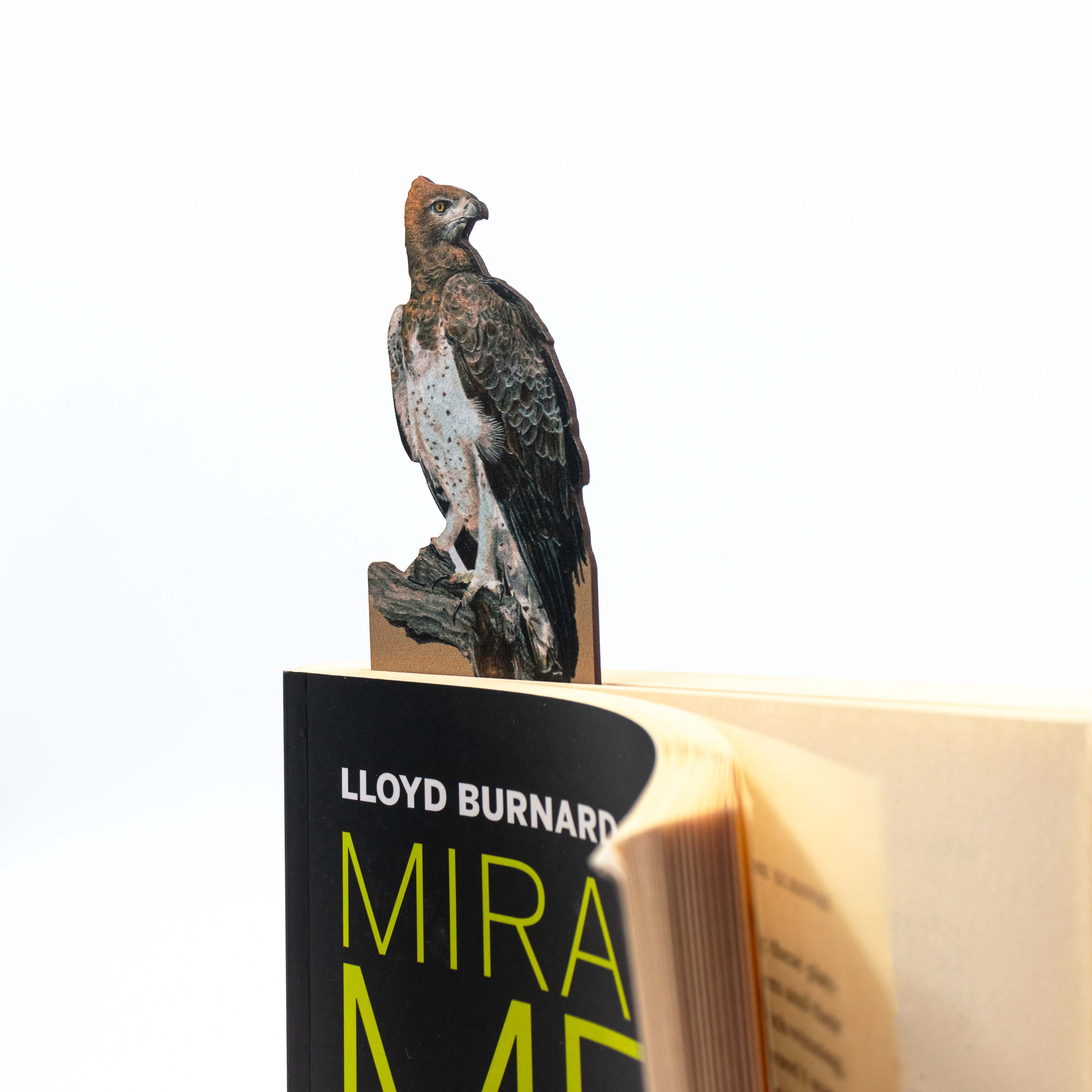 Martial Eagle Wooden Bookmark