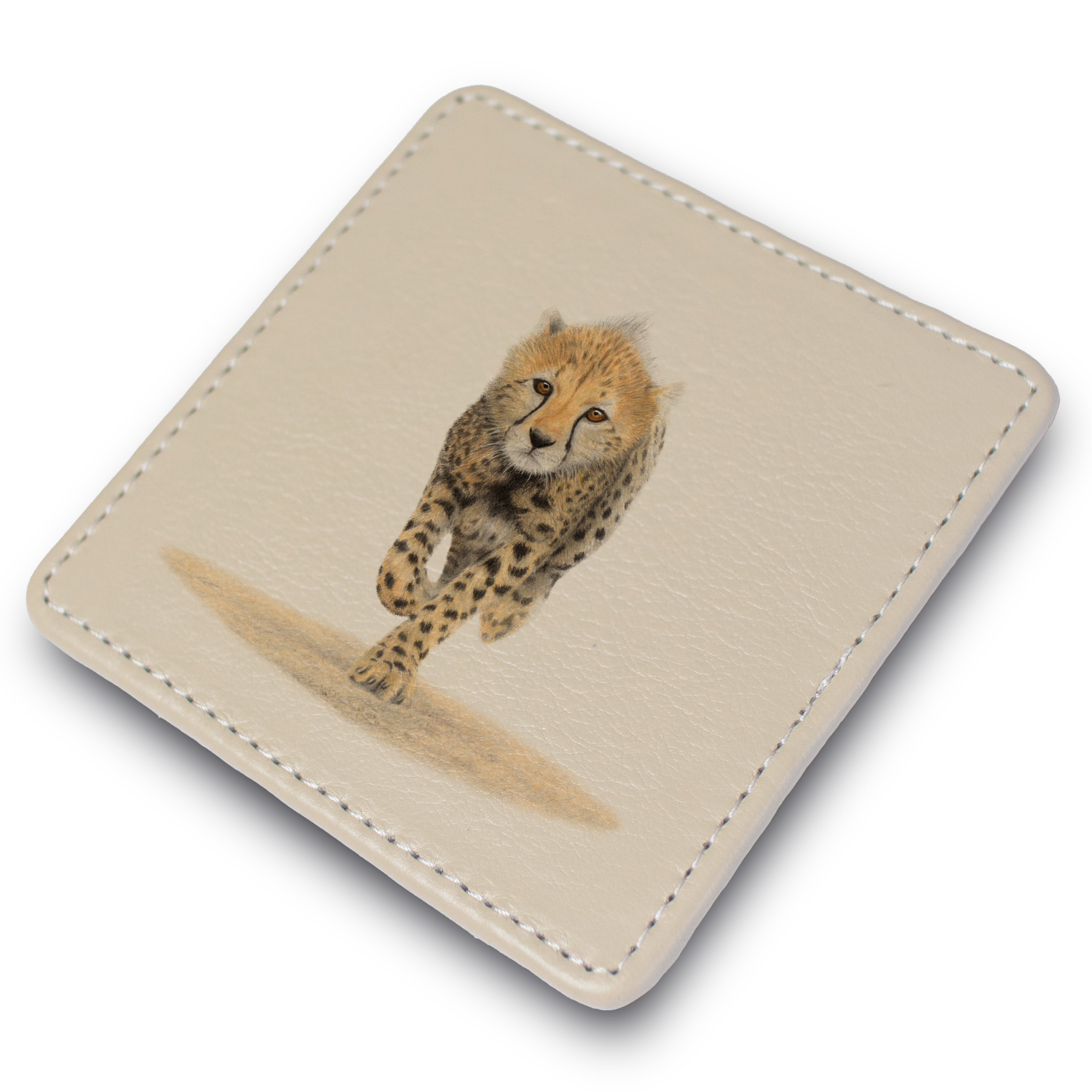 Cheetah Leather Coaster