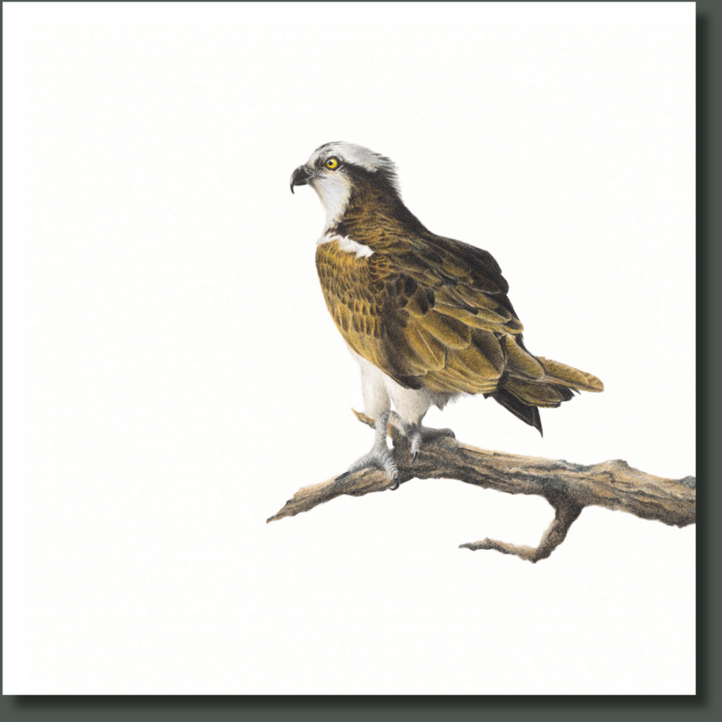 Stretched canvas South African bird artwork of an Osprey Eagle