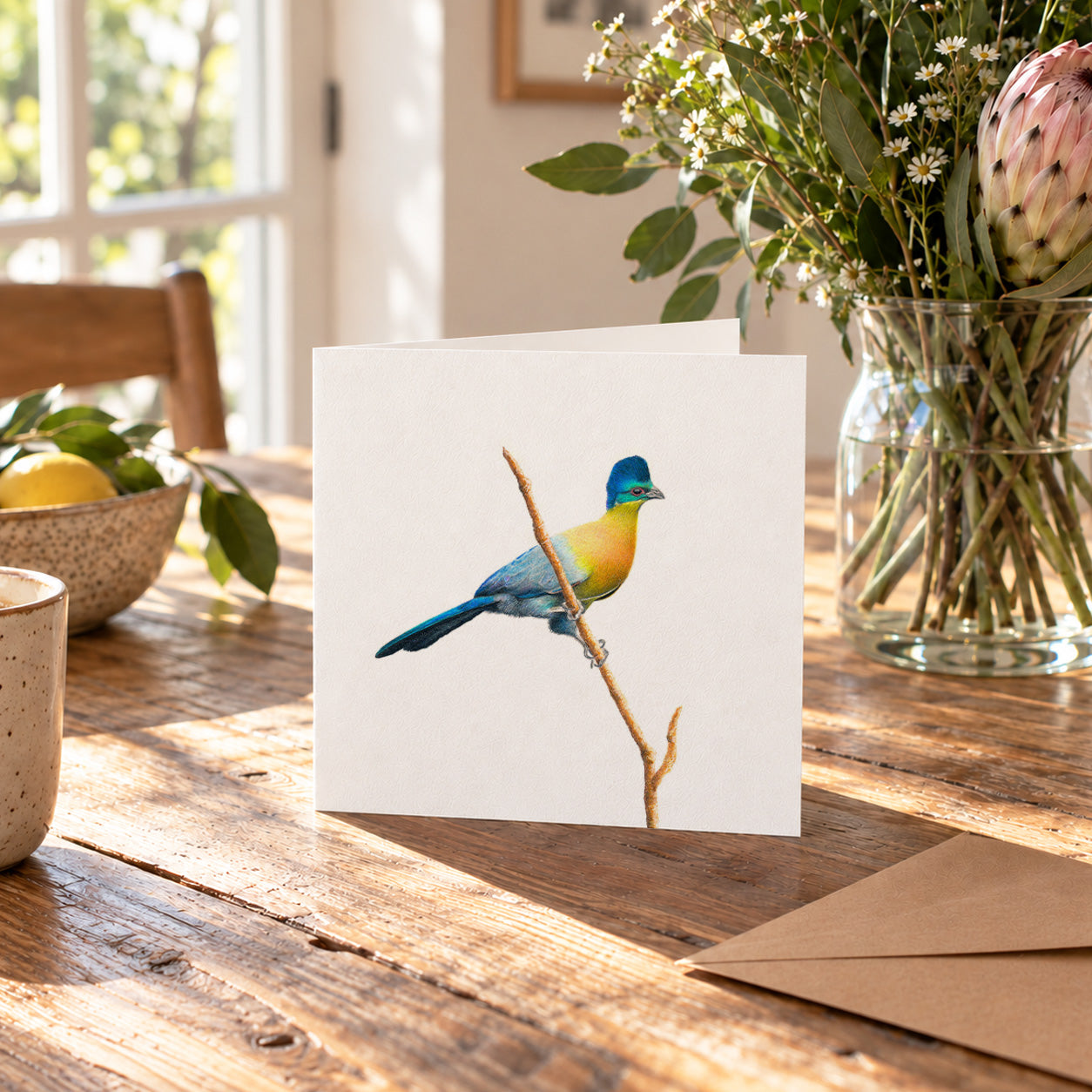 Purple Crested Turaco Goshawk Greeting Card - PCT