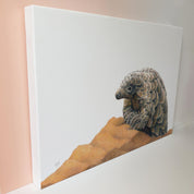 South African artwork of a Pangolin on canvas