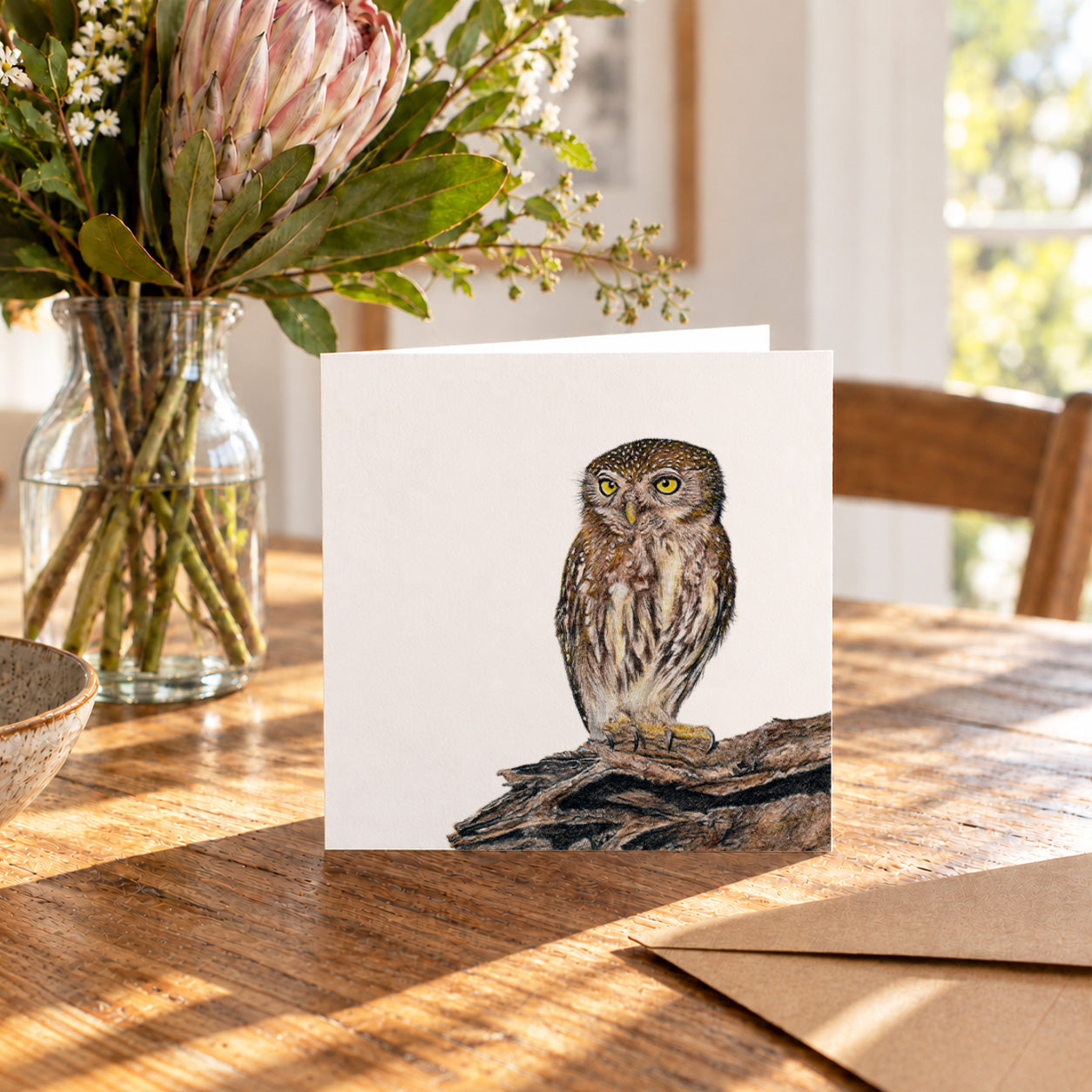 Pearl Spotted Owlet Greeting Card - PSO