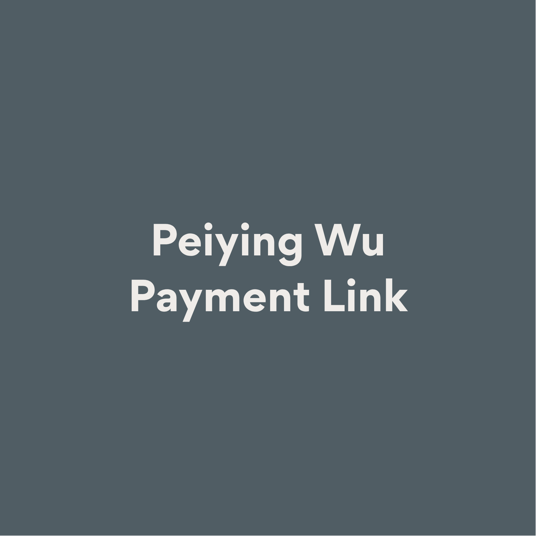Peiying Wu Payment Link