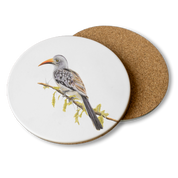 Red Billed Hornbill Wooden Coaster - RBH