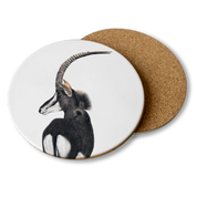 Sable Antelope Wooden Coaster - SBL1