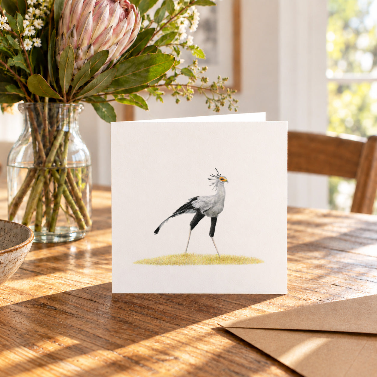 Secretarybird Greeting Card - SB
