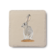 Scrub Hare Leather Coaster