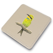 Swallow Tailed Bee Eater Leather Coaster