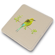 Swallow Tailed Bee Eater Leather Coaster
